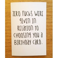 Zero Fucks Given Birthday