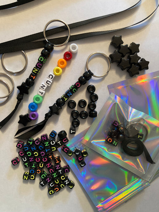 Cunt Bead Keyring Kit/Make your own