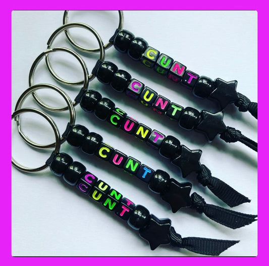 Cunt Bead Keyring